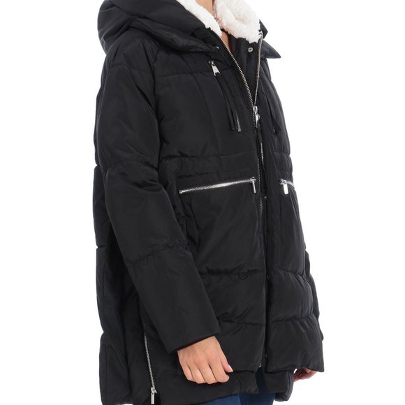 $200 Bagatelle Sport Hood Layered Puffer PARKA coat Water RESISTANT BLACK XL - Picture 6 of 10